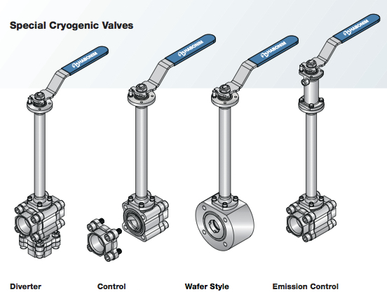 Cryogenic valve outlet