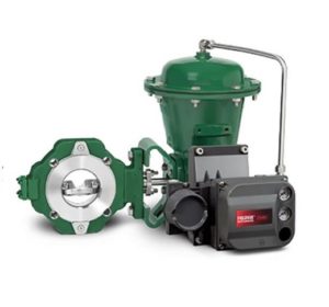 Fisher High performance butterfly control valve / rotary valve with actuator