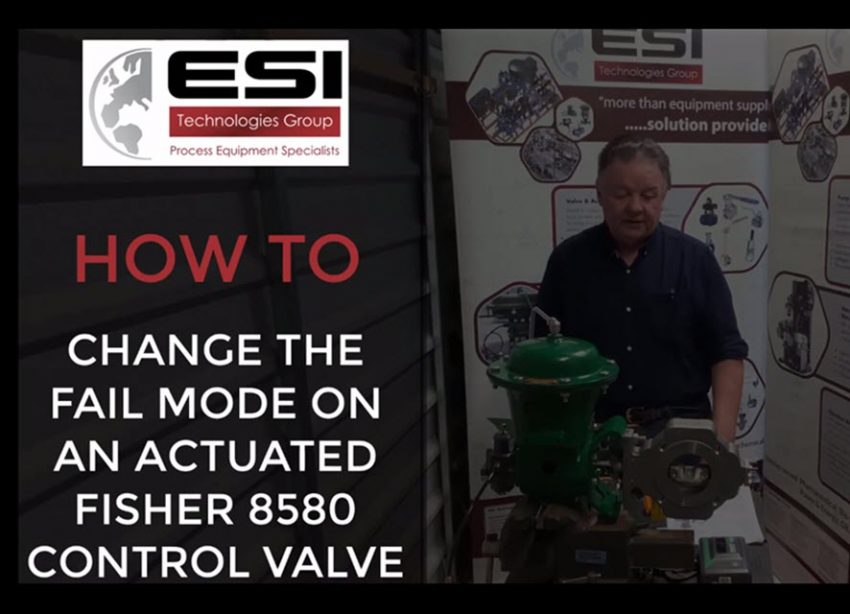 Changing Fail Mode on Actuated Fisher 8580 Butterfly Control Valve