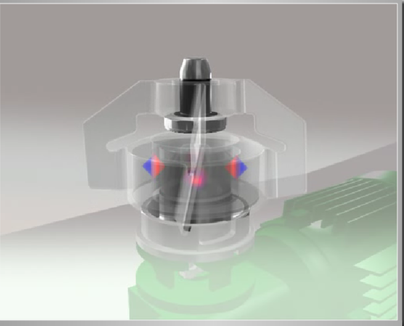 NovAseptic mixer bearing head with magnet - agitator