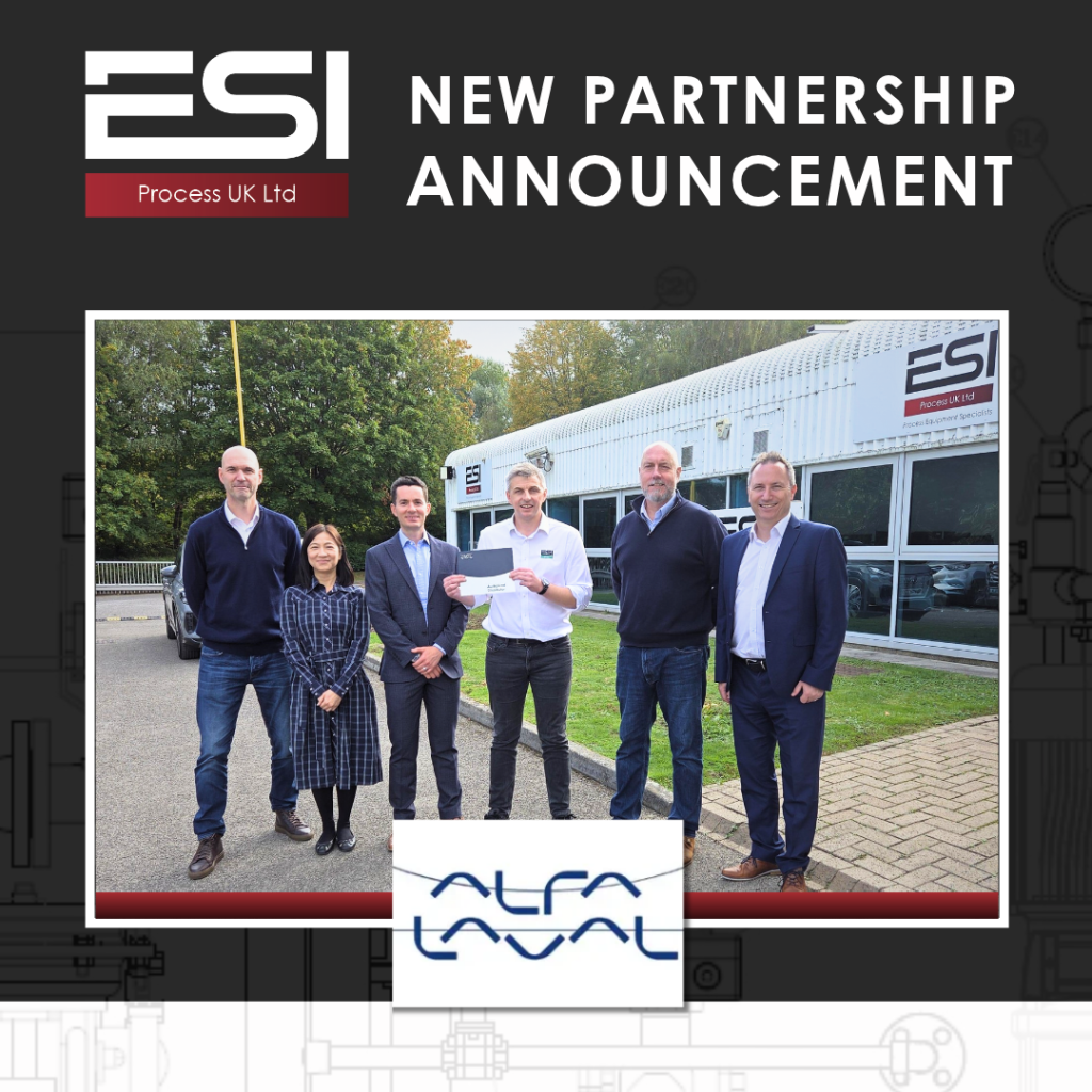 ESI Process UK Ltd new authorised distributor for Alfa Laval Pharmaceutical Portfolio